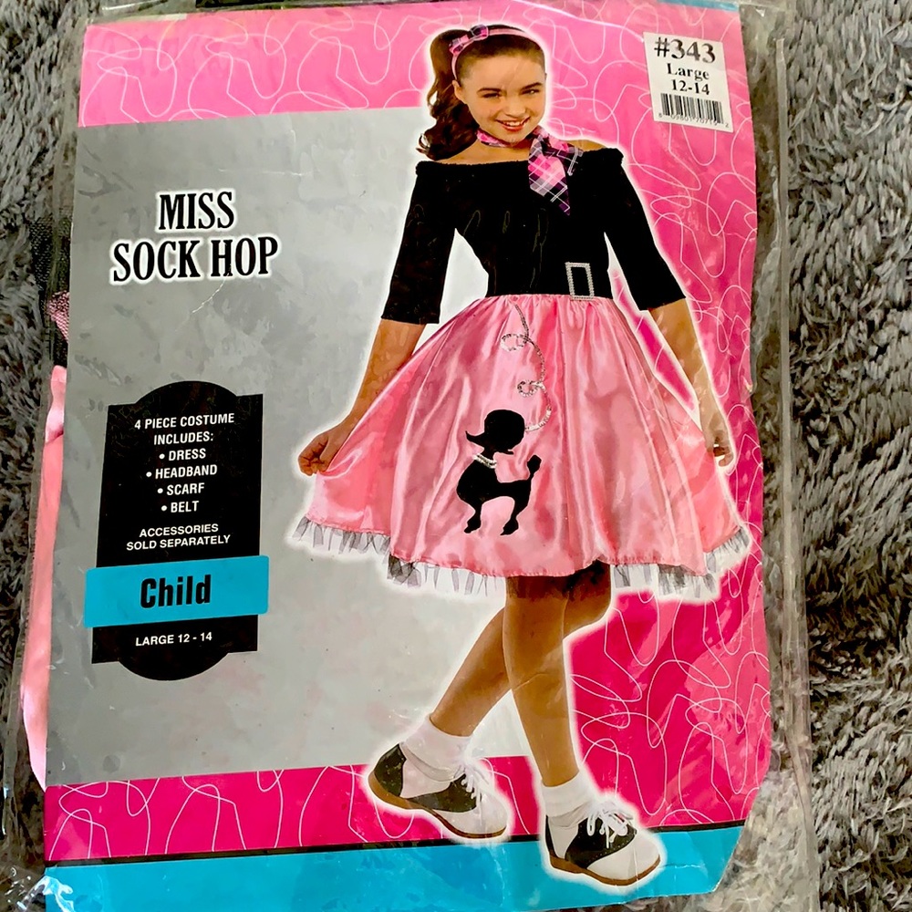 Girls 50s Poodle Skirt Halloween Costume